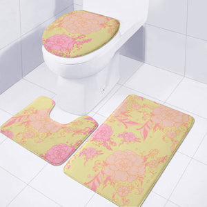 Flower Toilet Three Pieces Set