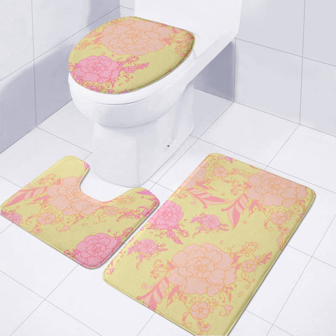 Image of Flower Toilet Three Pieces Set