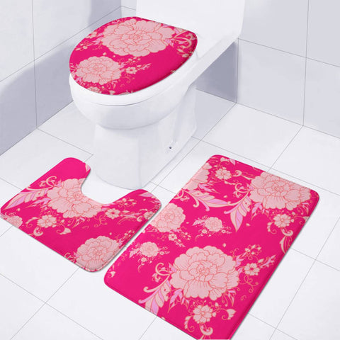 Image of Pink Toilet Three Pieces Set