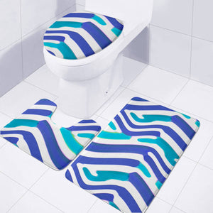 Colored Abstract Print Toilet Three Pieces Set