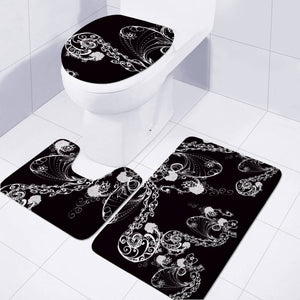 Black Toilet Three Pieces Set