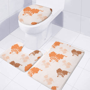 Flower Toilet Three Pieces Set