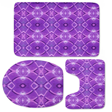 Image of Geometric Galaxy Pattern Print Toilet Three Pieces Set