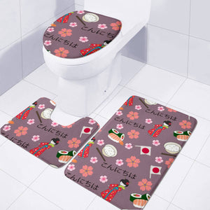 Japanese Style Toilet Three Pieces Set