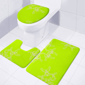 Green Toilet Three Pieces Set