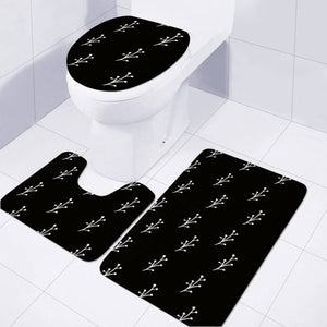 Black Toilet Three Pieces Set