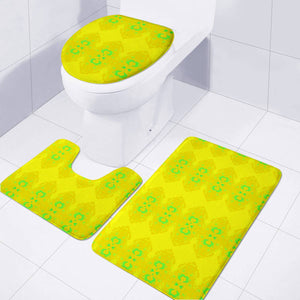 Yellow Toilet Three Pieces Set