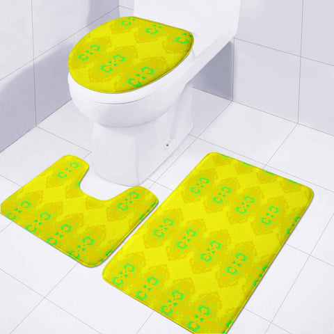 Image of Yellow Toilet Three Pieces Set