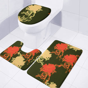 Flowers Toilet Three Pieces Set