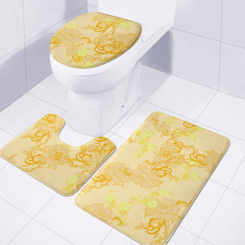 Image of Flower Toilet Three Pieces Set