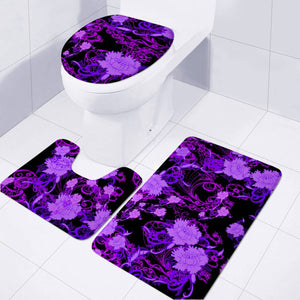 Purple Toilet Three Pieces Set