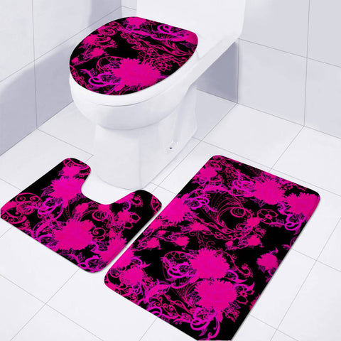 Image of Black Toilet Three Pieces Set