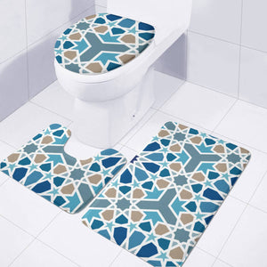 Arabic Geometric Design Pattern Toilet Three Pieces Set