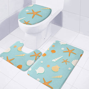 Starfish And Shells Toilet Three Pieces Set