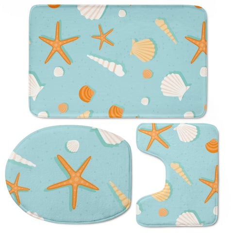 Image of Starfish And Shells Toilet Three Pieces Set