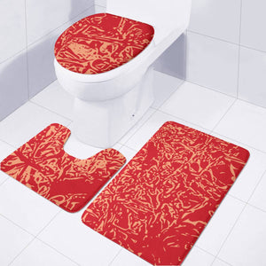 Flame Scarlet & Cantaloupe Toilet Three Pieces Set