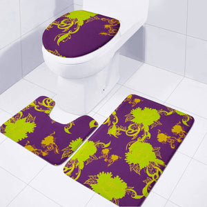 Purple Toilet Three Pieces Set