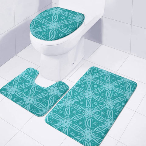 Image of Baltic & Tanager Turquoise Toilet Three Pieces Set