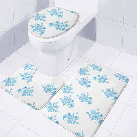 Image of Flower Toilet Three Pieces Set