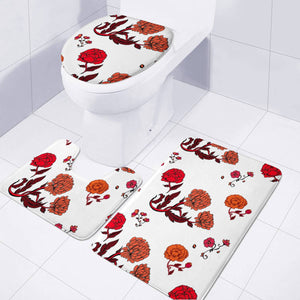 Flowers Toilet Three Pieces Set