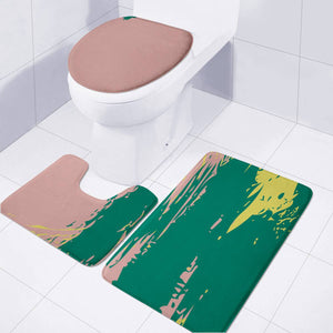 Rose Tan, Ultramarine Green & Green Sheen Toilet Three Pieces Set