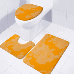 Orange Toilet Three Pieces Set