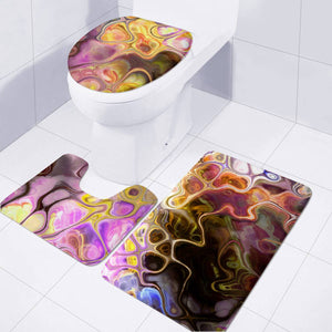 Colorful Marble Design Toilet Three Pieces Set