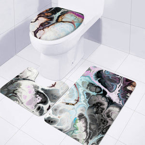 Colorful Marble Design Toilet Three Pieces Set