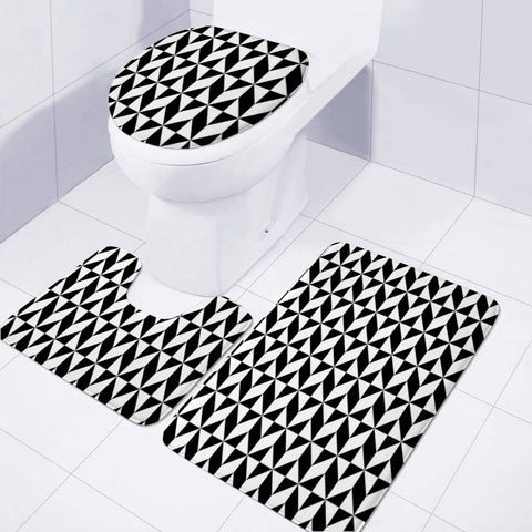 Image of Monochrome Contrast Toilet Three Pieces Set