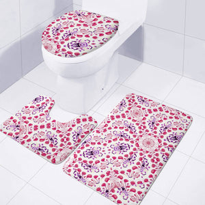 Modern Ornate Pattern Design Toilet Three Pieces Set