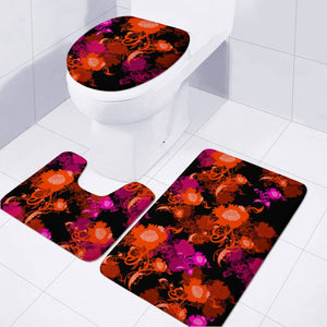 Flower Toilet Three Pieces Set