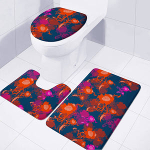 Flowers Toilet Three Pieces Set