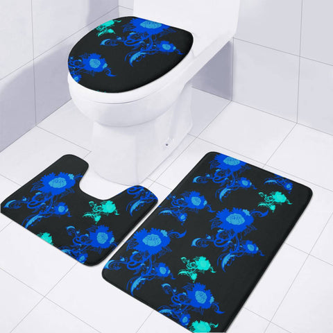 Image of Flower Toilet Three Pieces Set