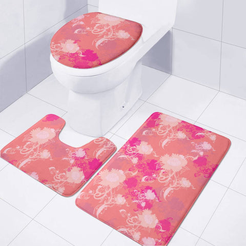 Image of Flower Toilet Three Pieces Set