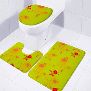 Flowers Toilet Three Pieces Set