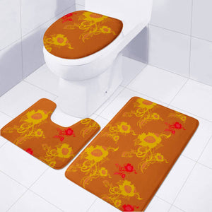 Flowers Toilet Three Pieces Set