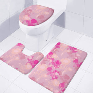 Pink Toilet Three Pieces Set