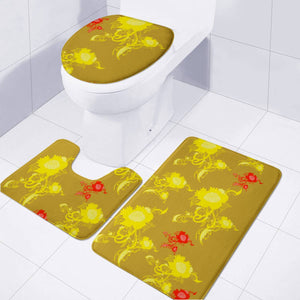 Flower Toilet Three Pieces Set