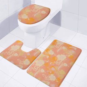 Orange Toilet Three Pieces Set