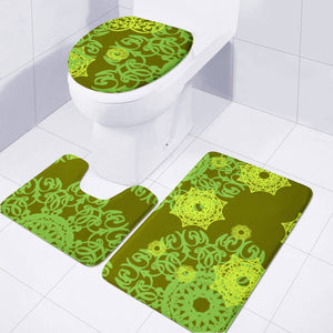 Green Toilet Three Pieces Set