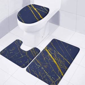 Golden Blue Depths Toilet Three Pieces Set