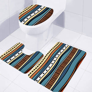 Aztec Tribal Toilet Three Pieces Set