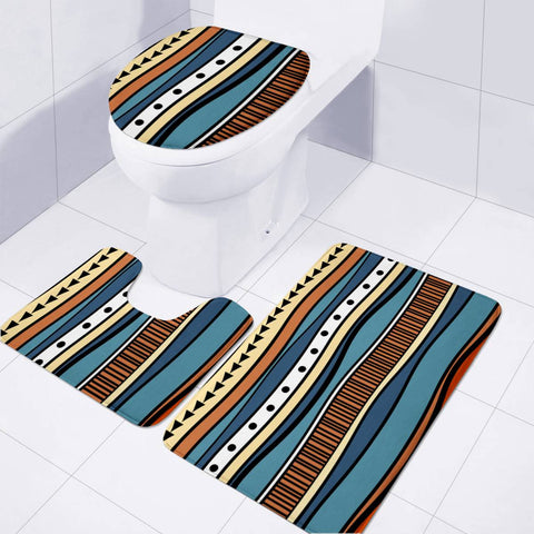 Image of Aztec Tribal Toilet Three Pieces Set