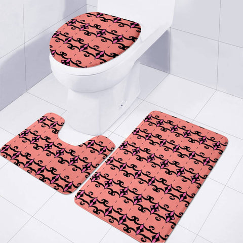 Image of Pink Toilet Three Pieces Set