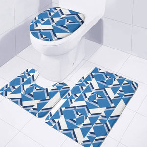 Blue Electric Toilet Three Pieces Set