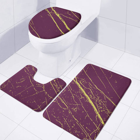 Image of Magenta Purple & Green Sheen Toilet Three Pieces Set