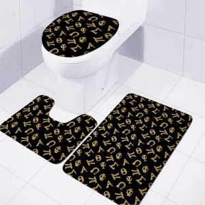 Mathematics Symbol Toilet Three Pieces Set