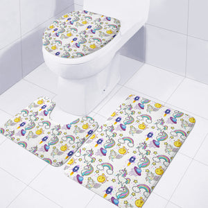 Unicorn Toilet Three Pieces Set