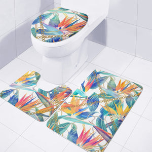 Strelitzia Reginae Aiton Toilet Three Pieces Set