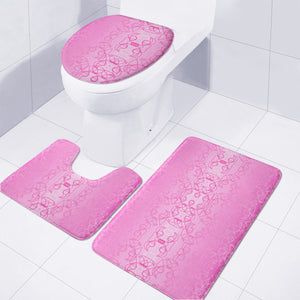 Pink Toilet Three Pieces Set